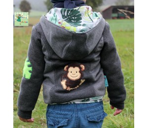 Stickdatei - Dschungeltiere Appli Papagei fliegend